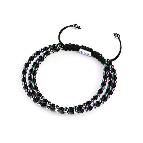 Trinité | Licorne Argent x Gunmetal | Bracelet Triple Rang